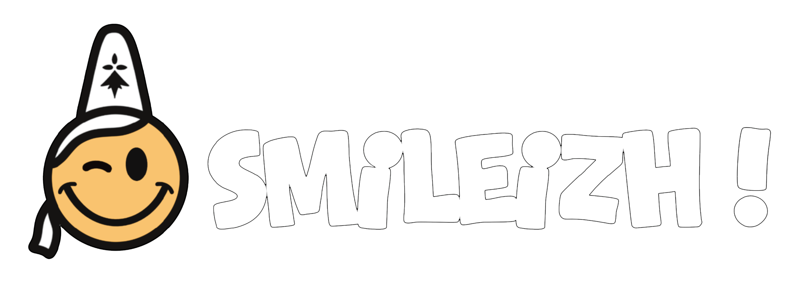 logo Smileizh ! blanc, créations bretonnes uniques