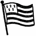 pictogramme drapeau breton Gwen a du